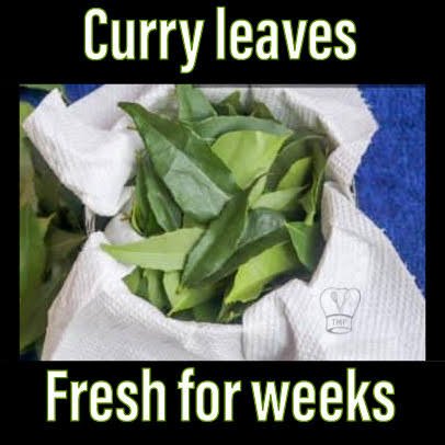 how to store curry leaves in fridge for long time