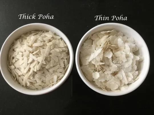 Difference between thick poha and thin poha