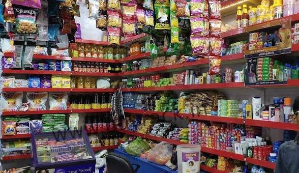 kirana store shelf arrangement in India